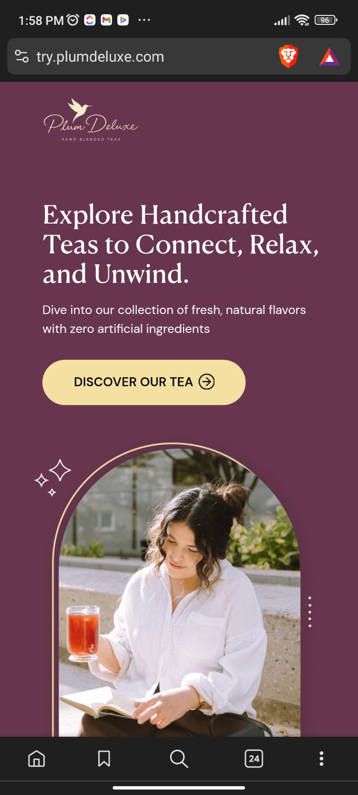Mobile site image showcasing high CTR